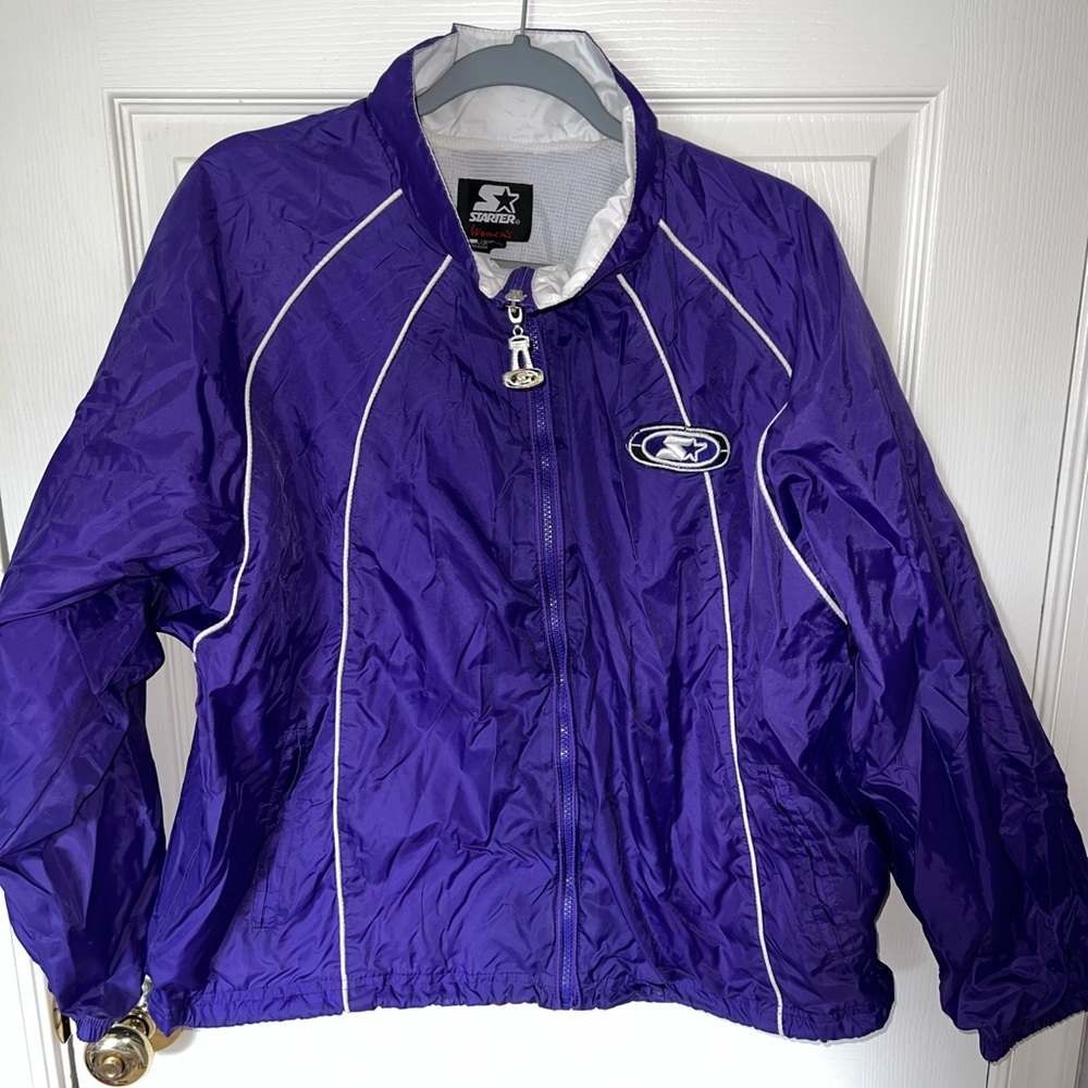 purple starter jacket